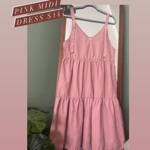 PINK MIDI DRESS